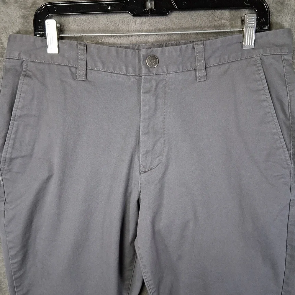 Bonobos Athletic Fit Pants Men Size 33x28 Gray Mid-Rise Straight Leg Flat Front